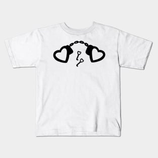 heart shaped handcuffs Kids T-Shirt